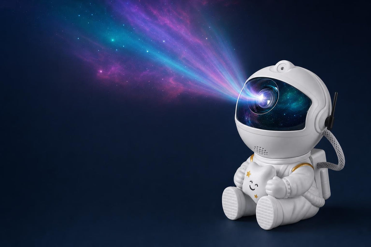 Proyector astronauta Aurora proyectando nebulosa